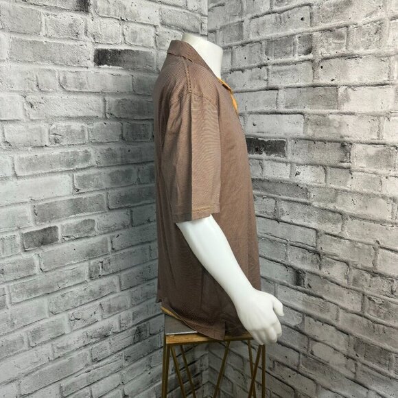 Greg Norman Pinstripe Golf Polo Shirt - Picture 4 of 7